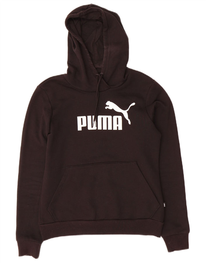 PUMA Grafisk hættetrøje til kvinder UK 10 Lille sort polyester