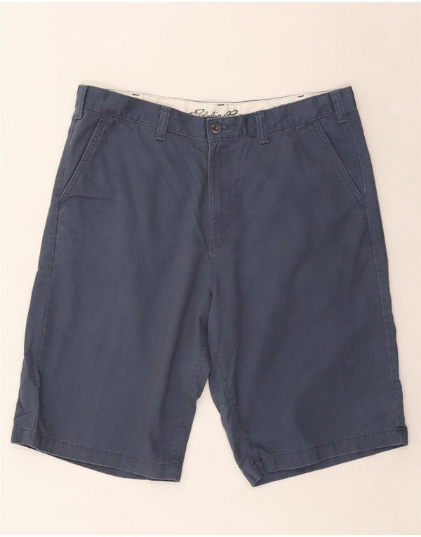 EDDIE BAUER Herre Legend Chino Shorts W36 Large Navy Blue Bomuld