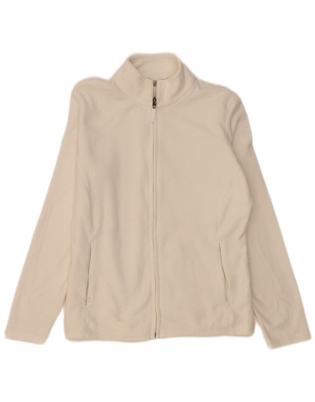 Marks & Spencer Fleecejakke til kvinder UK 14 Stor hvid polyester
