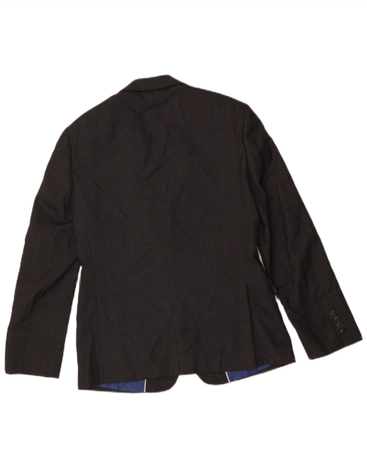 Marks & Spencer Herre 2 Button Slim Blazer Jacket UK 38 Medium Black Wool