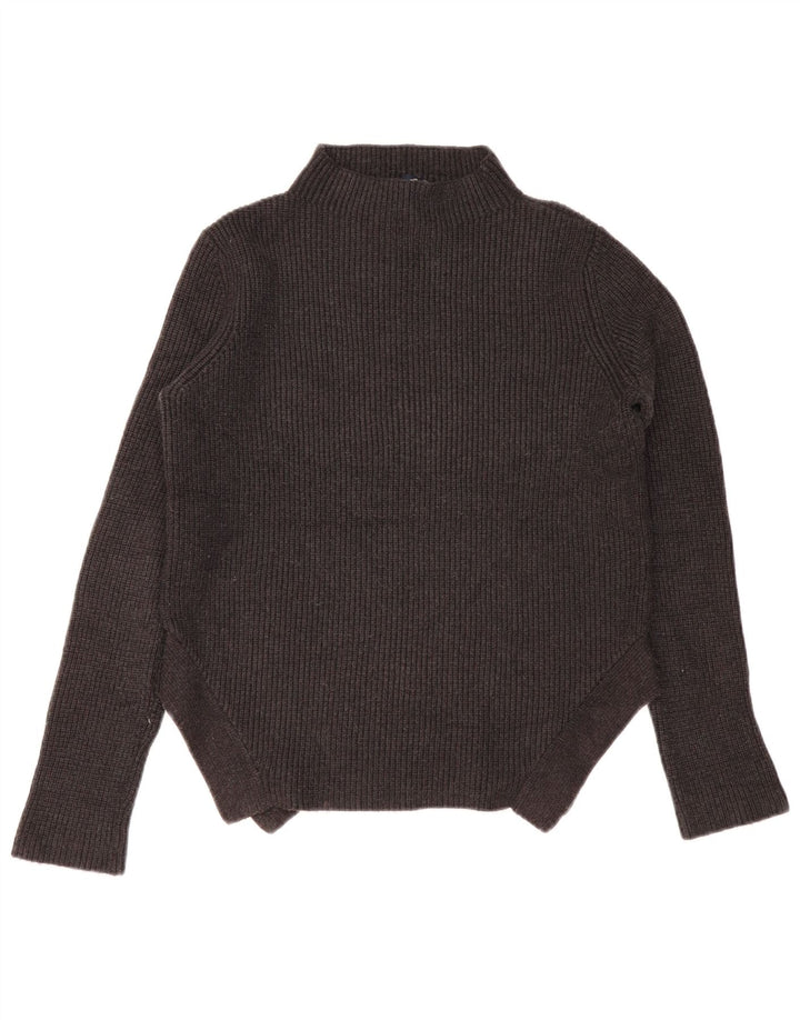Zara Dame Oversized Turtle Neck Jumper Sweater UK 10 Small Grey Viscose
