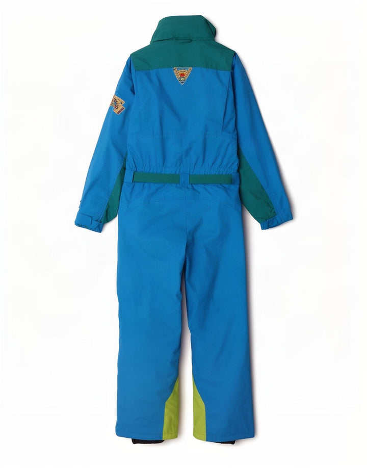 Vintage Ski Jumpsuit til mænd IT 48 Medium Blue Colourblock Nylon