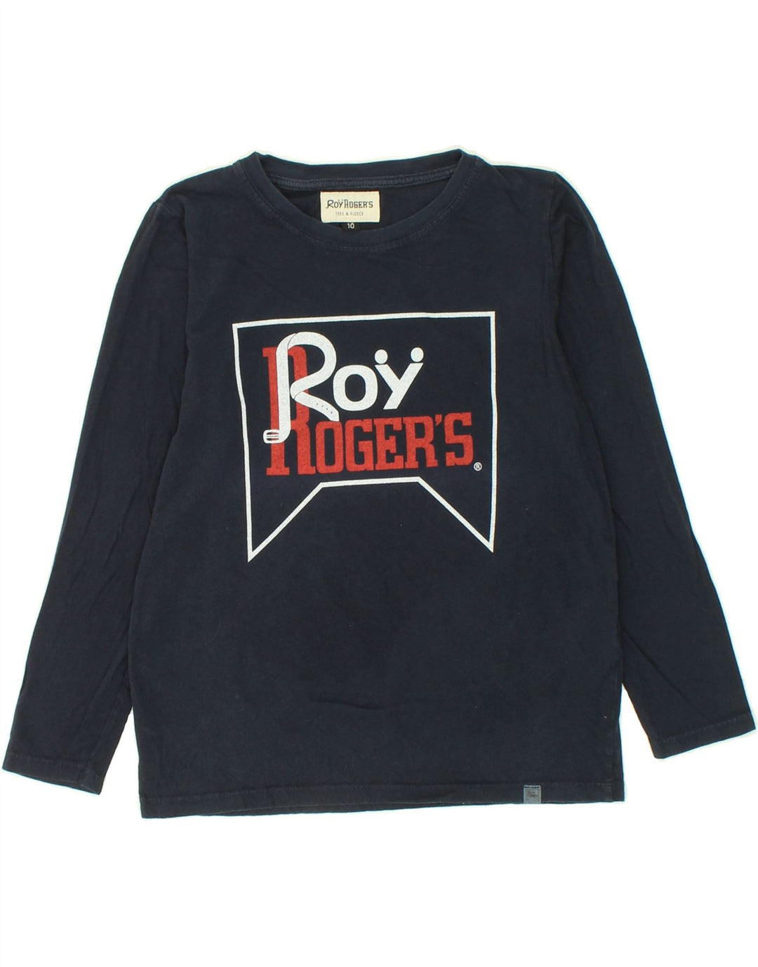 ROY ROGERS Boys Graphic Top Long Sleeve 9-10 Years Navy Blue Cotton Vintage Roy Rogers and Second-Hand Roy Rogers from Messina Hembry 
