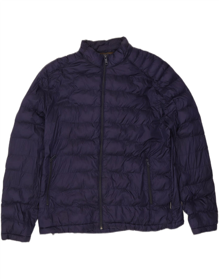 Zara Polstret Herrejakke UK 44 2XL Navy Blue Polyester