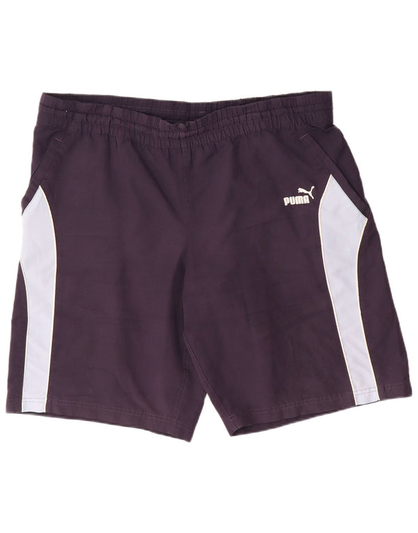 Puma Herre Sportshorts Large Navy Blue Colourblock Polyester