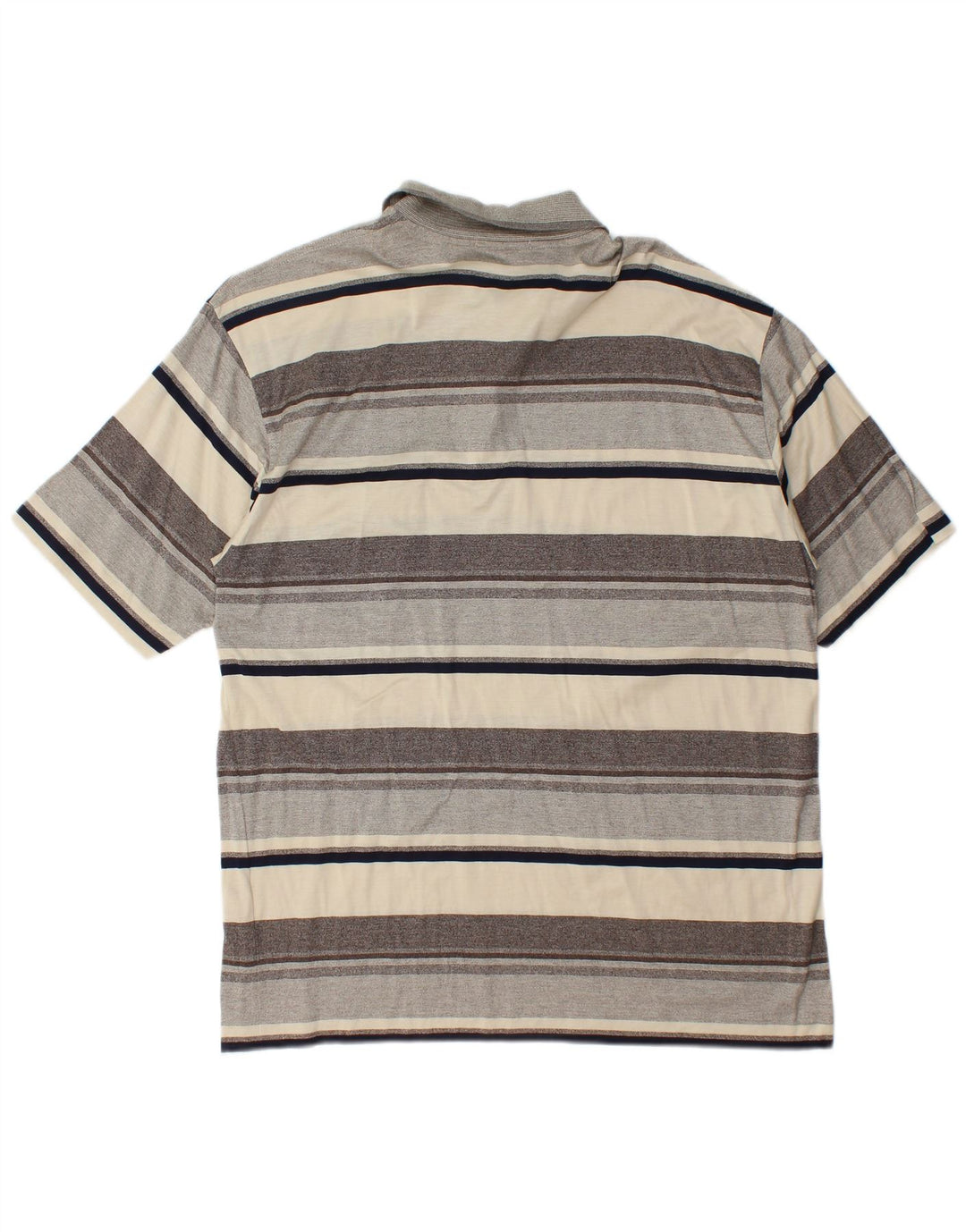 Nino Marini Herre Polo Shirt IT 48 Medium Grå Stribet