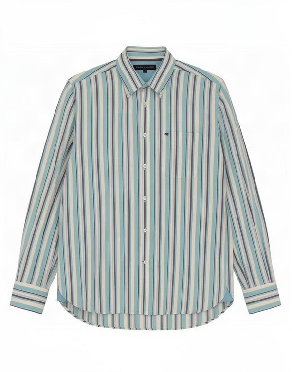 Tommy Hilfiger Herreskjorte Medium Blue Pinstripe Bomuld