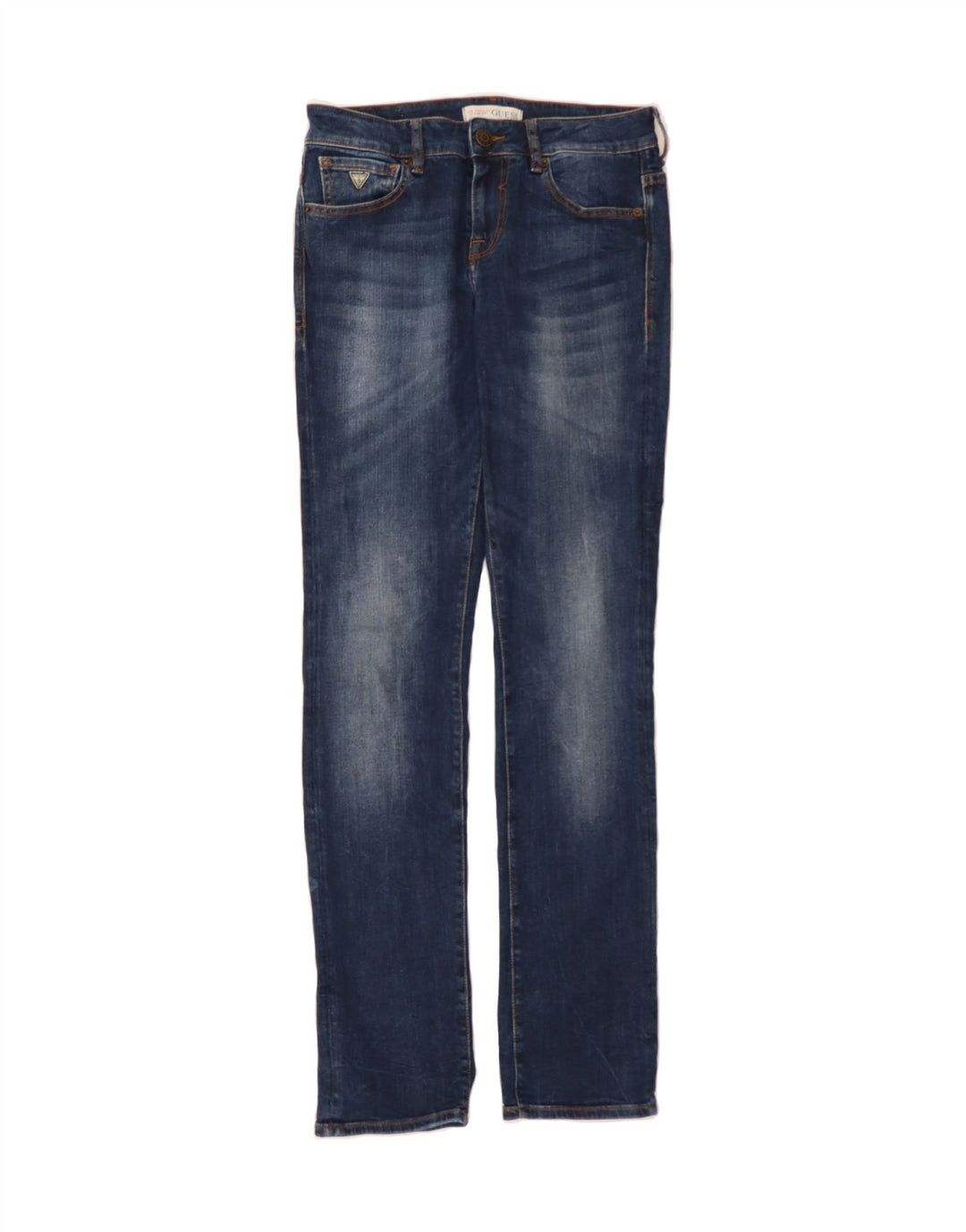 GUESS Womens Slim Jeans W29 L34 Navy Blue Cotton Vintage Guess and Second-Hand Guess from Messina Hembry 
