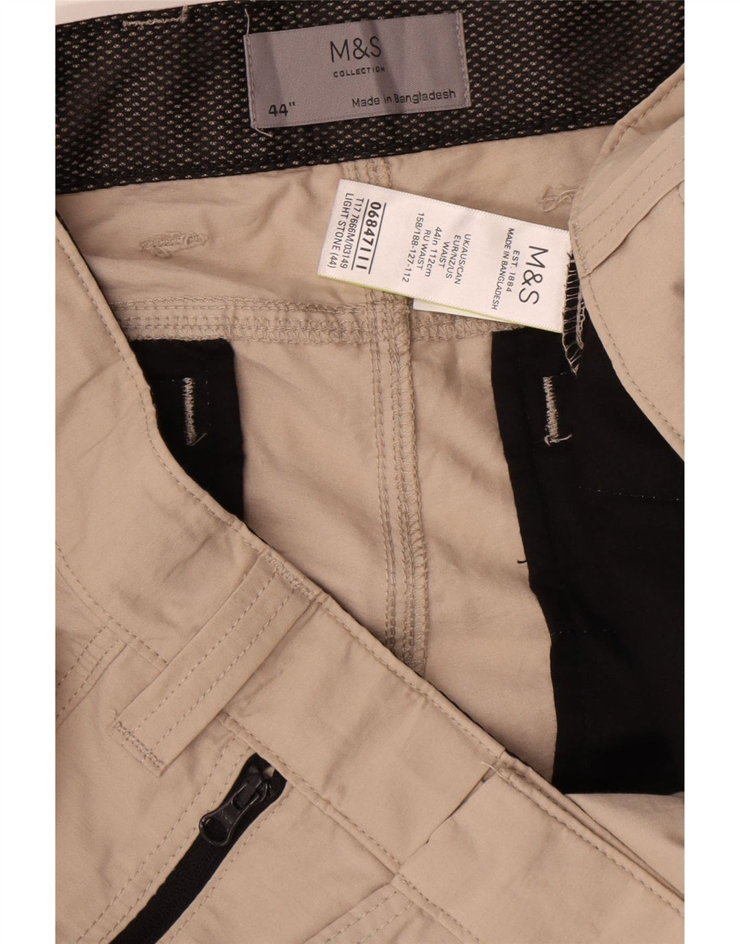 Marks & Spencer Herre Cargo Shorts W44 2XL Beige Bomuld