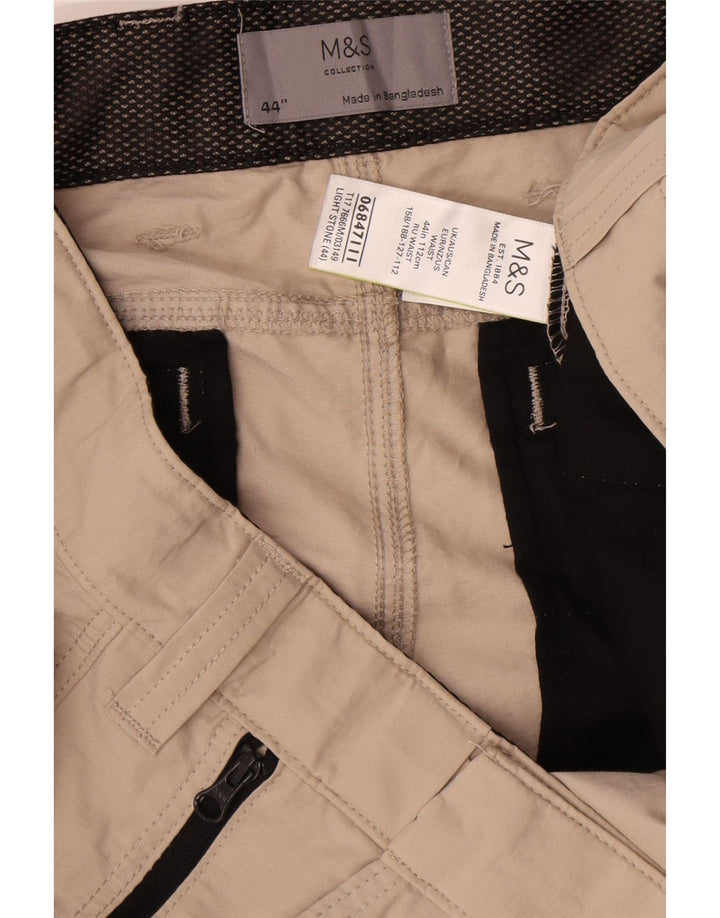 Marks & Spencer Herre Cargo Shorts W44 2XL Beige Bomuld