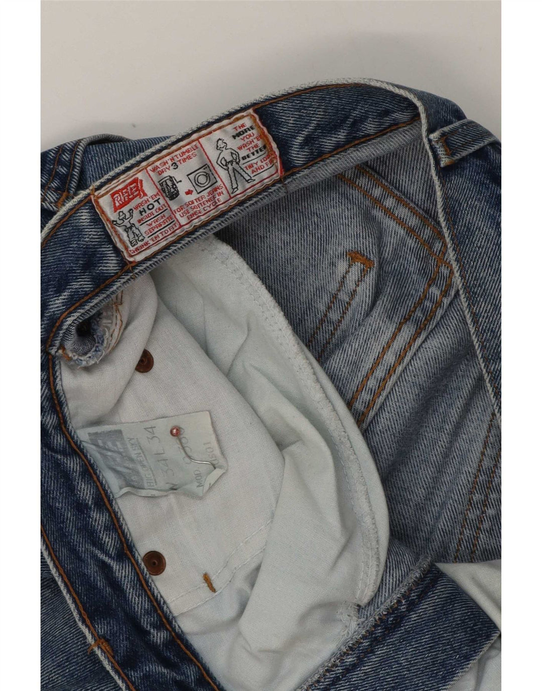 Rifle Herre tilspidsede jeans W34 L31 Blå Bomuld