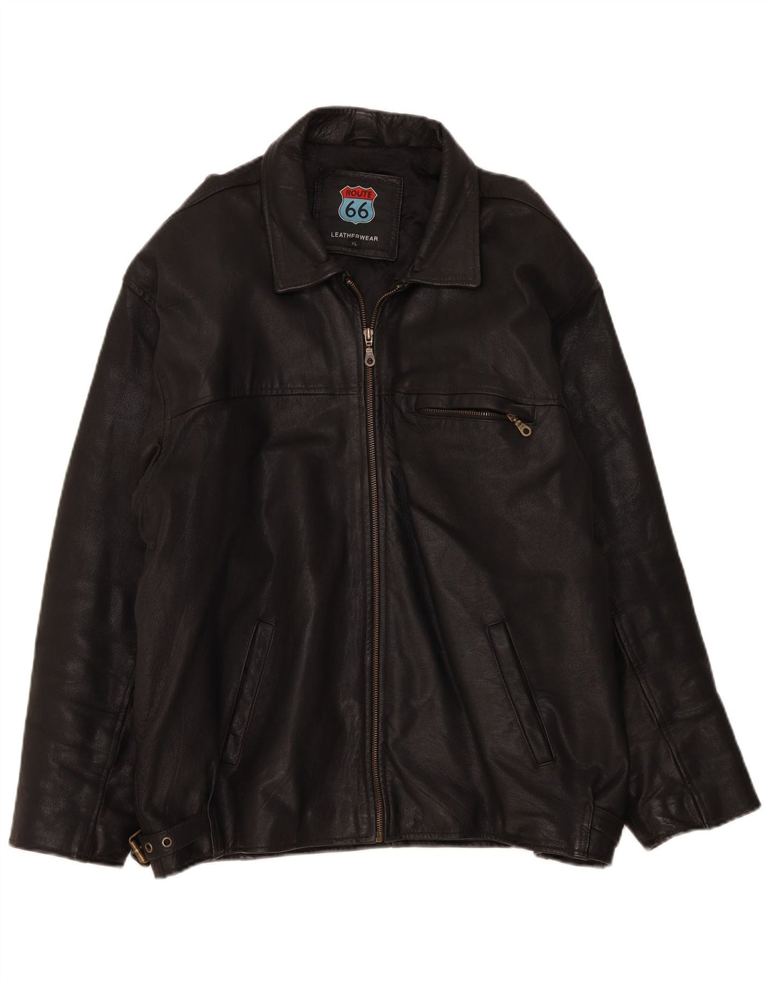 Route 66 Herre Læderjakke UK 42 XL Sort