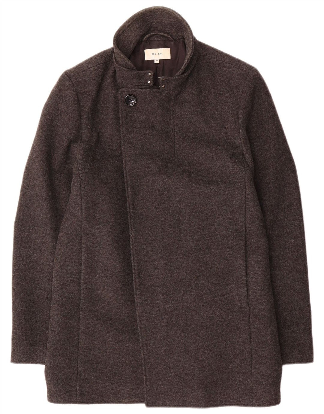 Reiss Herre Overfrakke UK 38 Medium Grey Wool