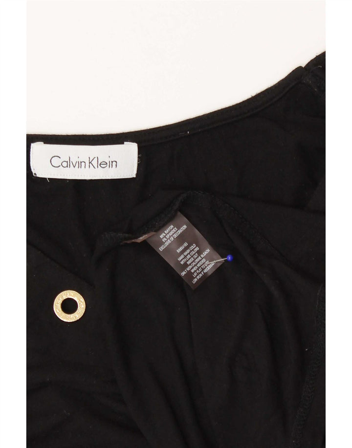 Calvin Klein Dame Top Langærmet UK 16 Large Black Rayon