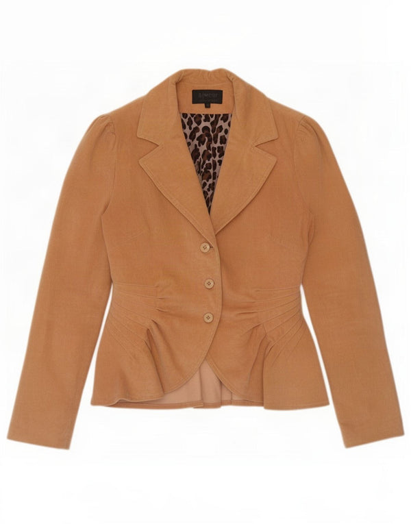 A Wear Dame 3-knaps Corduroy Blazer Jacket UK 10 Lille brun bomuld