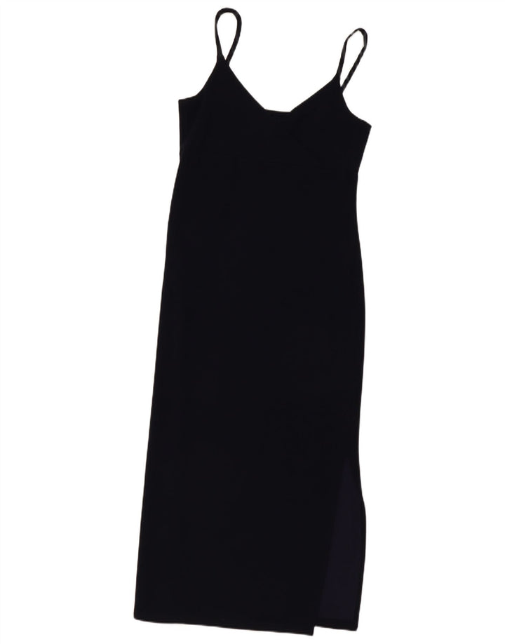 Gap Dame ærmeløs Maxikjole UK 12 Medium Navy Blue Rayon