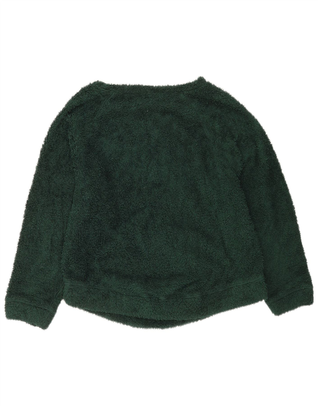 Benetton Dame Oversized Fleece Jumper UK 10 Lille Grøn Polyester
