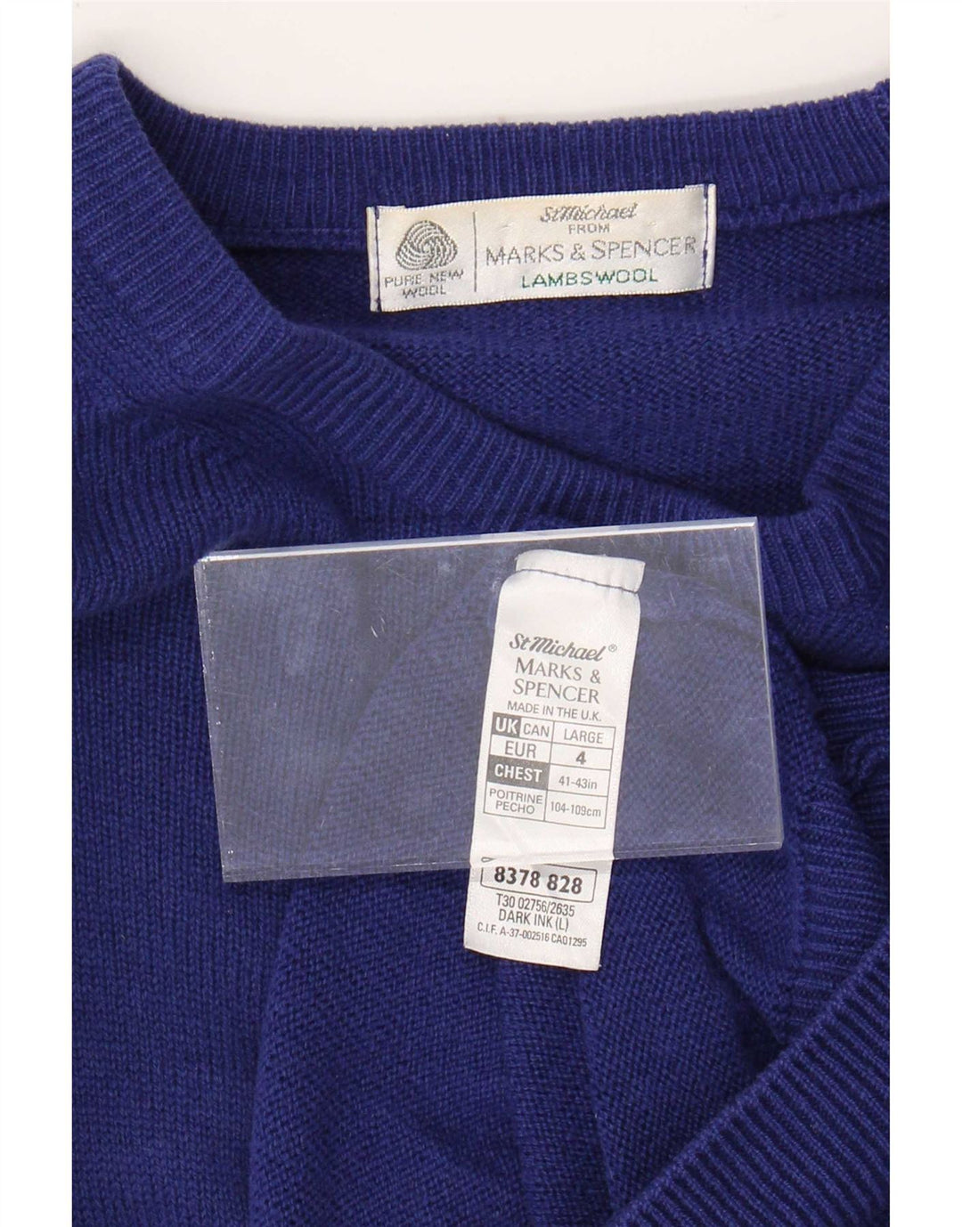 Marks & Spencer Herre St. Michael Boat Neck Jumper Sweater Large Blue