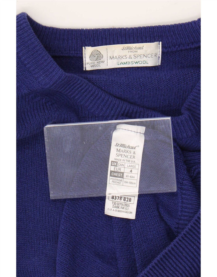 Marks & Spencer Herre St. Michael Boat Neck Jumper Sweater Large Blue