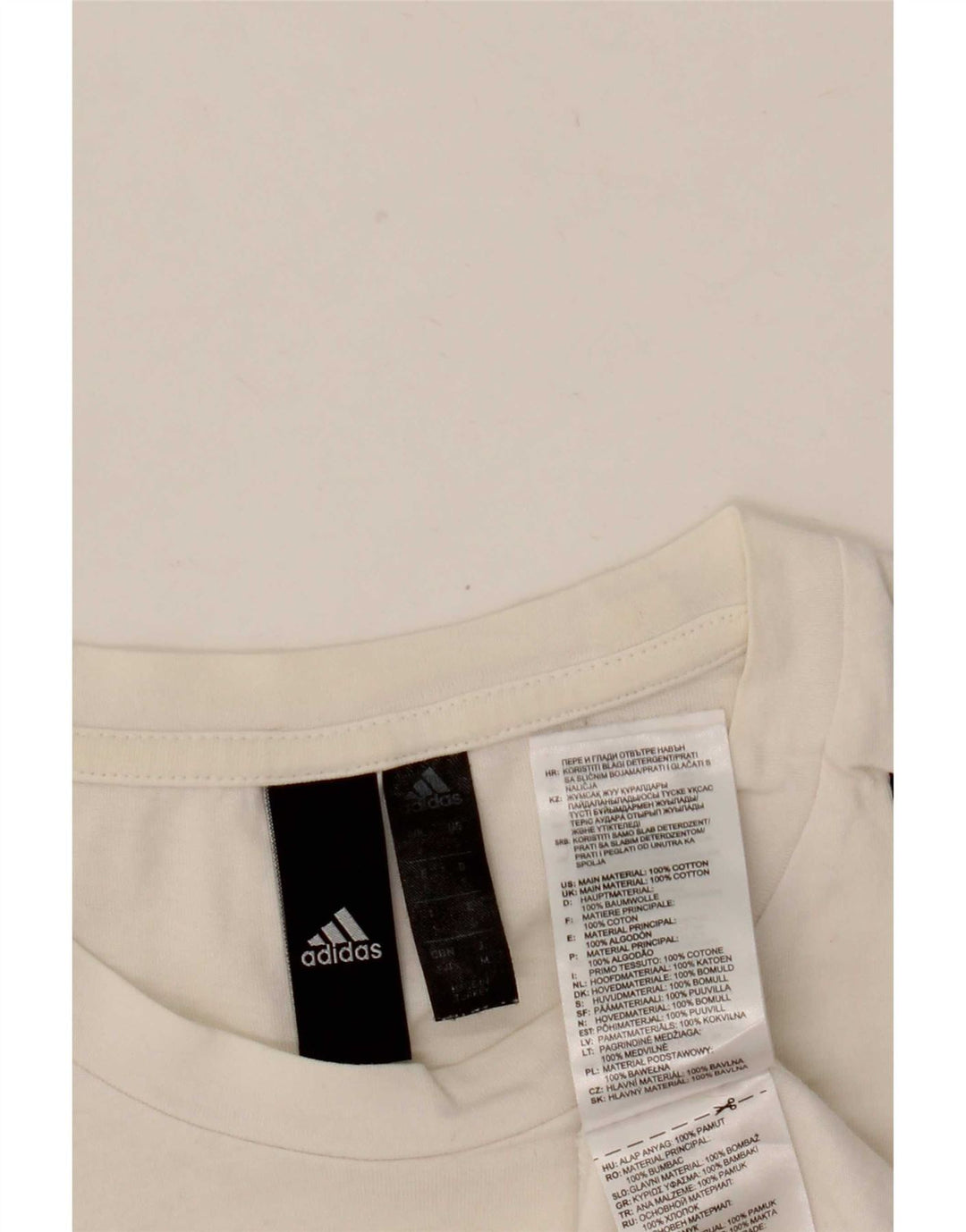 Adidas herre T-shirt top lille hvid bomuld