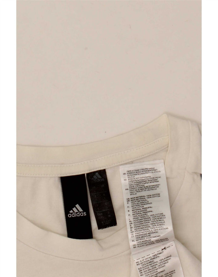 Adidas herre T-shirt top lille hvid bomuld