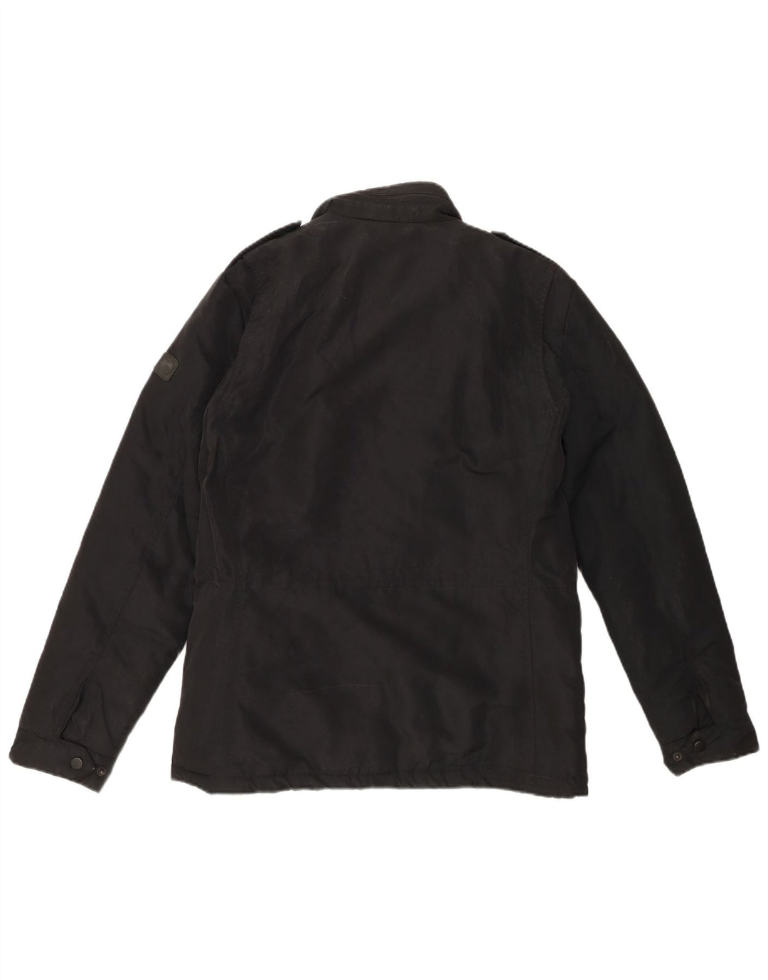 Liu Jo Herre Military Windbreaker Jacket UK 36 Small Black Polyester