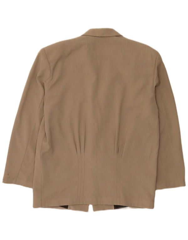 Vintage blazerjakke til mænd med 1 knap UK 38 Medium Beige Viscose