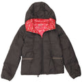 Roxy Dame Hætte Loose Fit Polstret Jakke UK 3 XS Sort Polyamid
