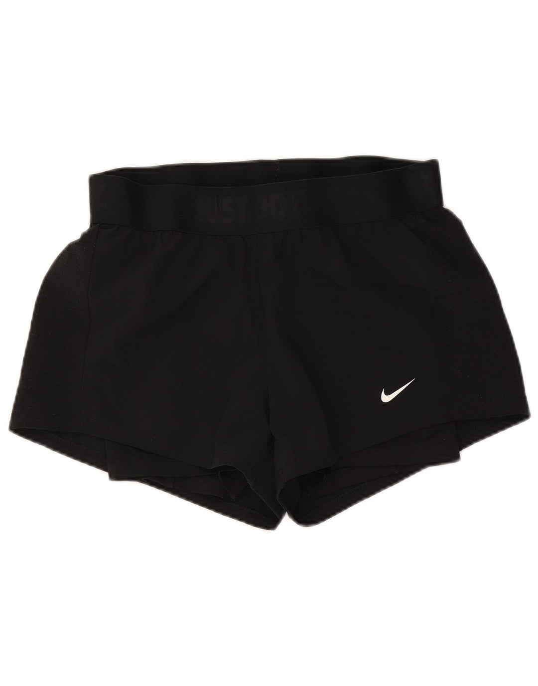 Nike Dame Dri Fit Sport Shorts UK 10 Small Black Polyester