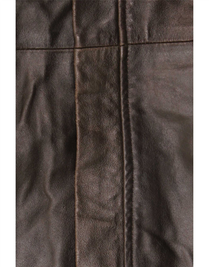 Metropolitan Herre Hooded Læderfrakke IT 54 2XL Brun