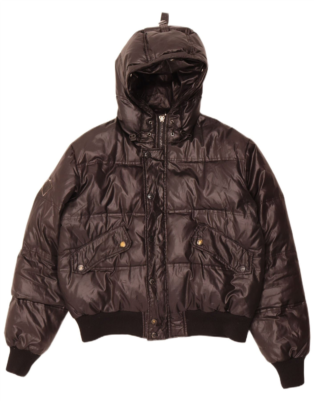 Bomb Boogie Herre hættepolstret jakke UK 40 Stor sort polyester