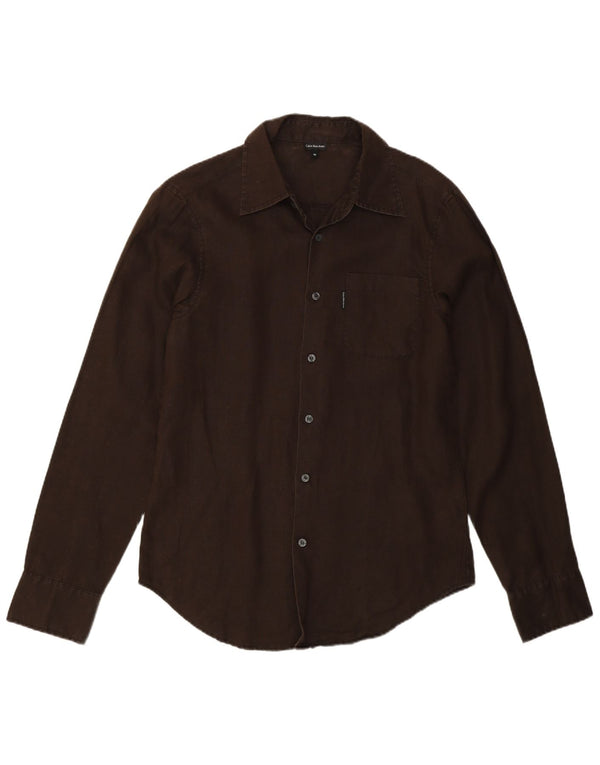 Calvin Klein Jeans Herreskjorte Medium Brun Linned