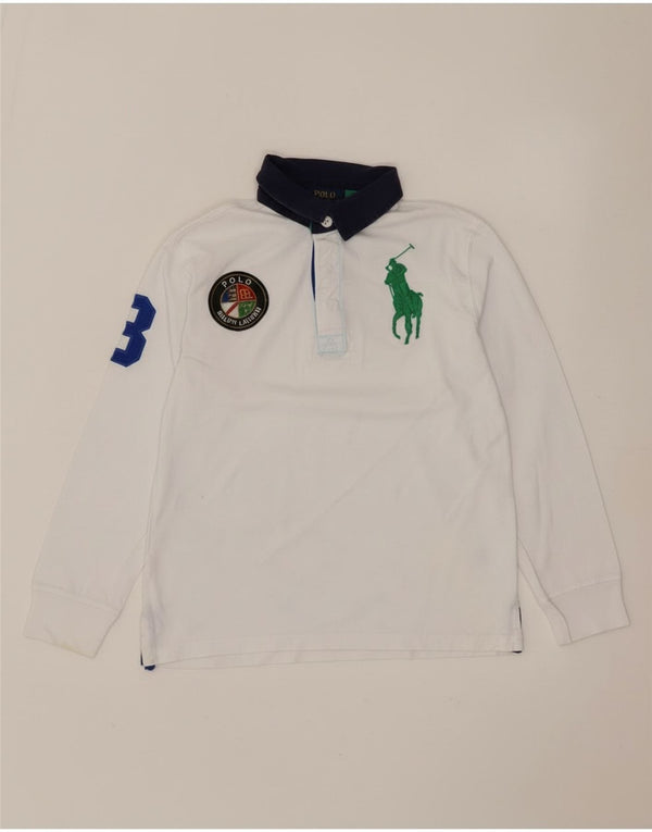 Polo Ralph Lauren drenge grafisk rugby polo skjorte 10-11 år Medium hvid