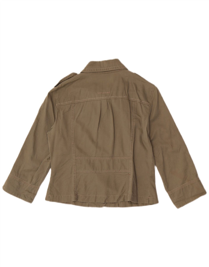 DKNY 3/4-ærmet militærjakke til kvinder UK 14 medium Khaki Bomuld