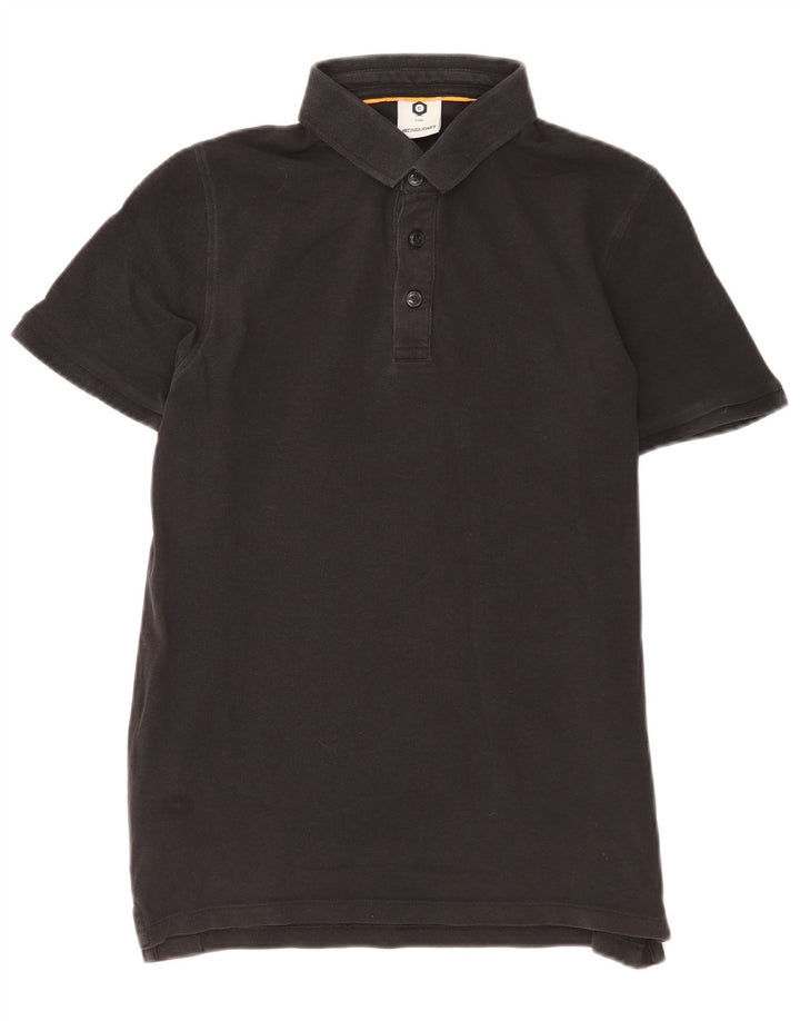 Jack & Jones Herre grafisk poloshirt Medium Sort Colourblock Bomuld