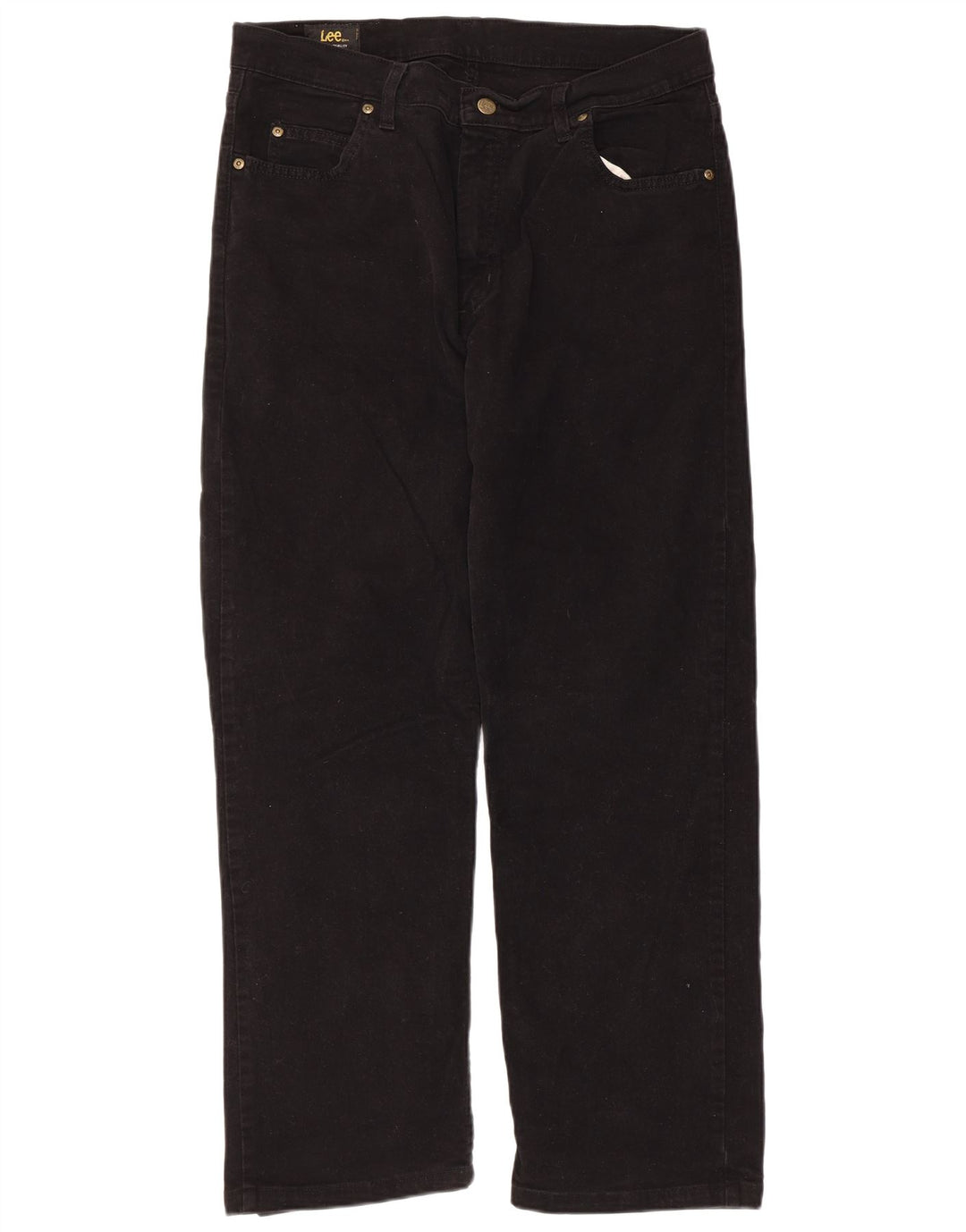 Lee Mens Brooklyn Straight Jeans W36 L28 Sort Bomuld