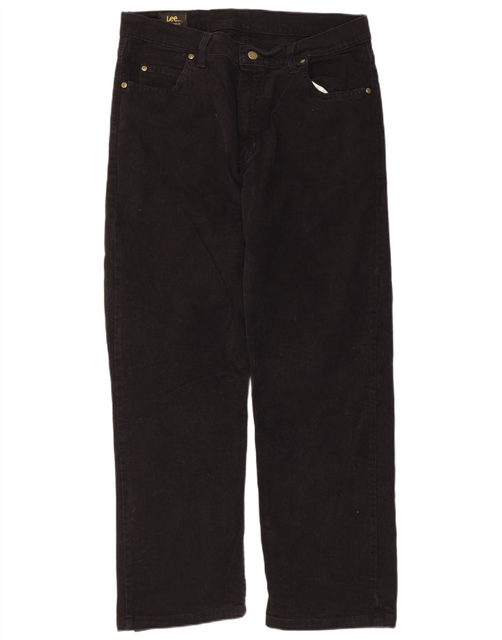 Lee Mens Brooklyn Straight Jeans W36 L28 Sort Bomuld