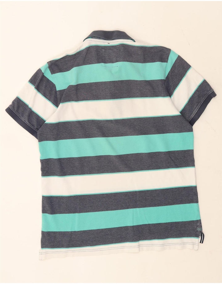 Besætningstøj Herre poloshirt Stor flerfarvet stribet bomuld