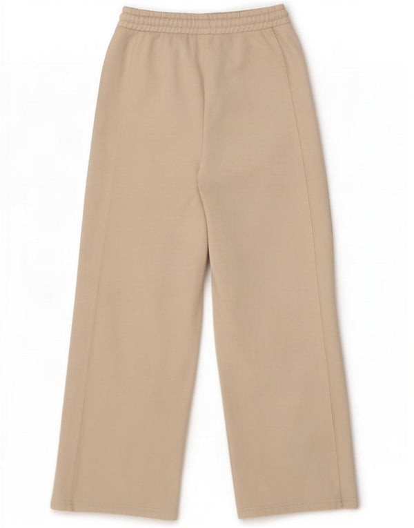 Zara Womens Wide Leg Træningsdragt Bukser UK 8 Small Beige Bomuld