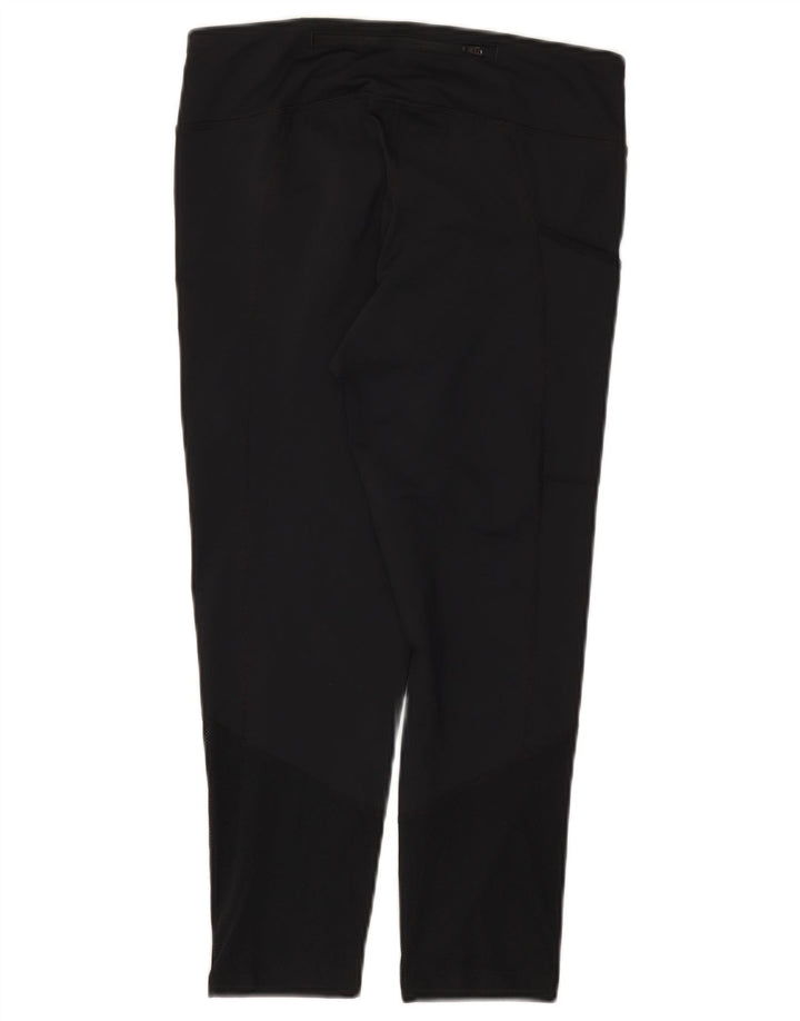 Nike Dame Dri Fit Capri Leggings UK 8 Small Black Polyester