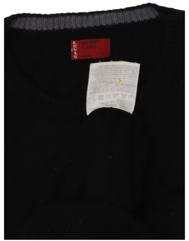 Levi's Herre sweater med rund hals XL sort uld