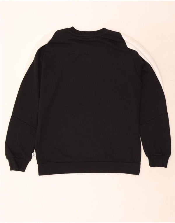 Adidas Herre grafisk sweatshirt Jumper Medium Sort Colourblock Bomuld