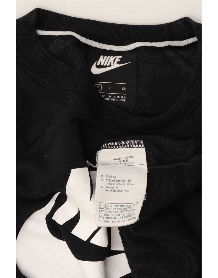 Nike Womens Graphic Oversized Sweatshirt Jumper UK 10 Small Grey Bomuld