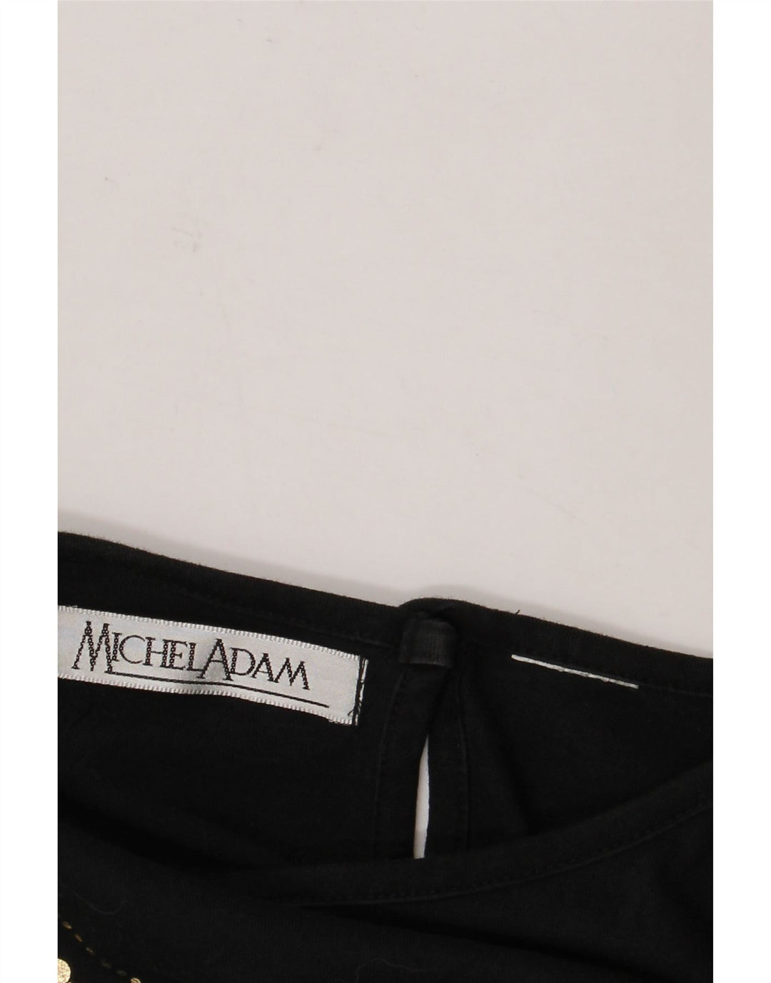 Michel Adam Dame Abstrakt mønster Top 3/4 ærme UK 18 XL Sort