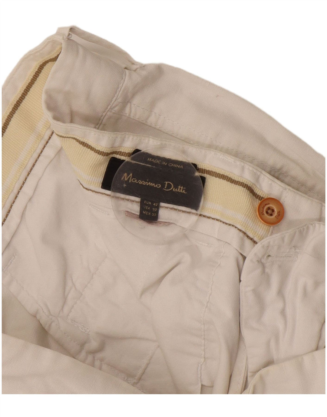 Massimo Dutti Herre Cargo Shorts EU 42 Large W32 Hvid