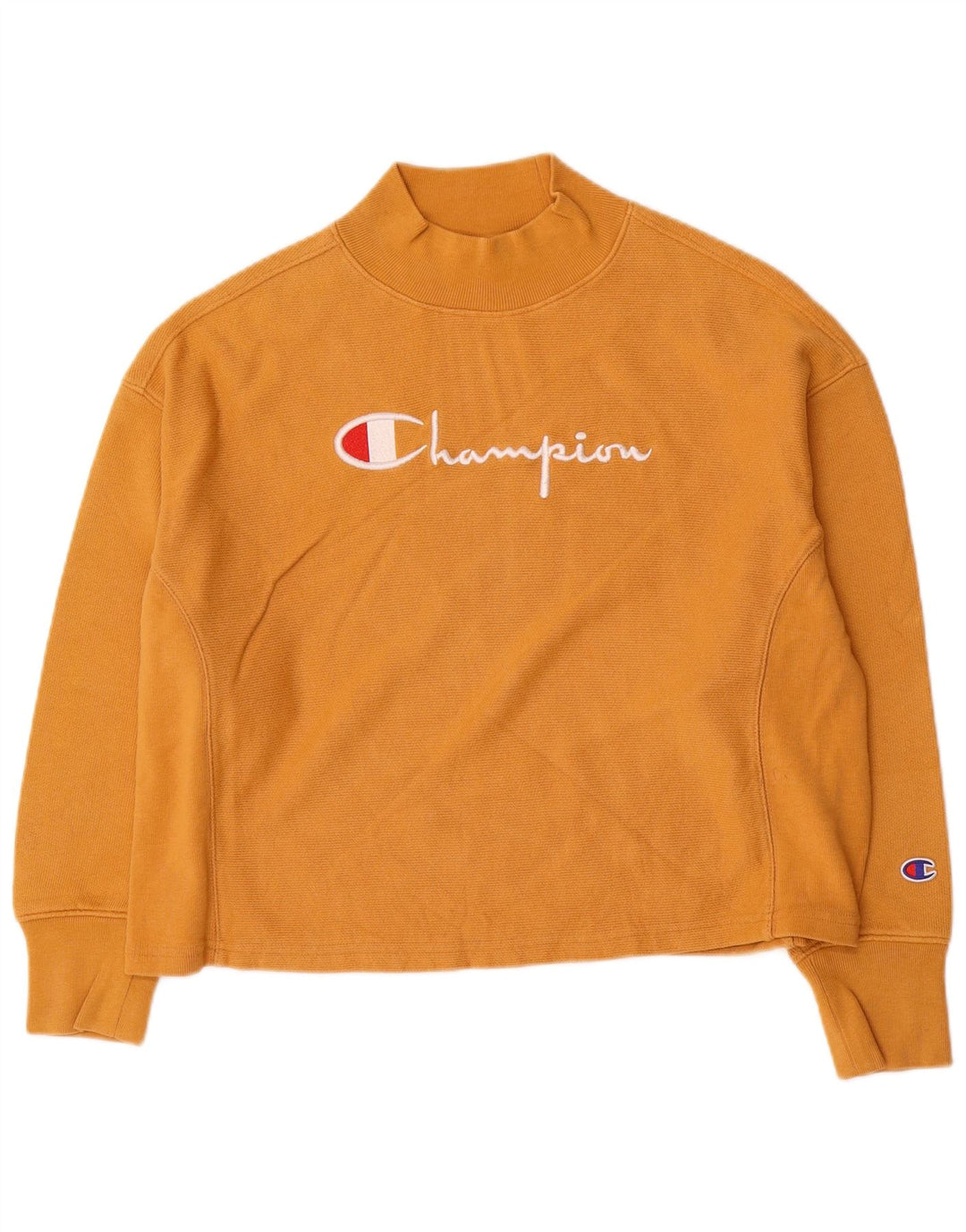 Champion Dame Grafisk Oversized Sweatshirt Jumper UK 10 Lille Gul