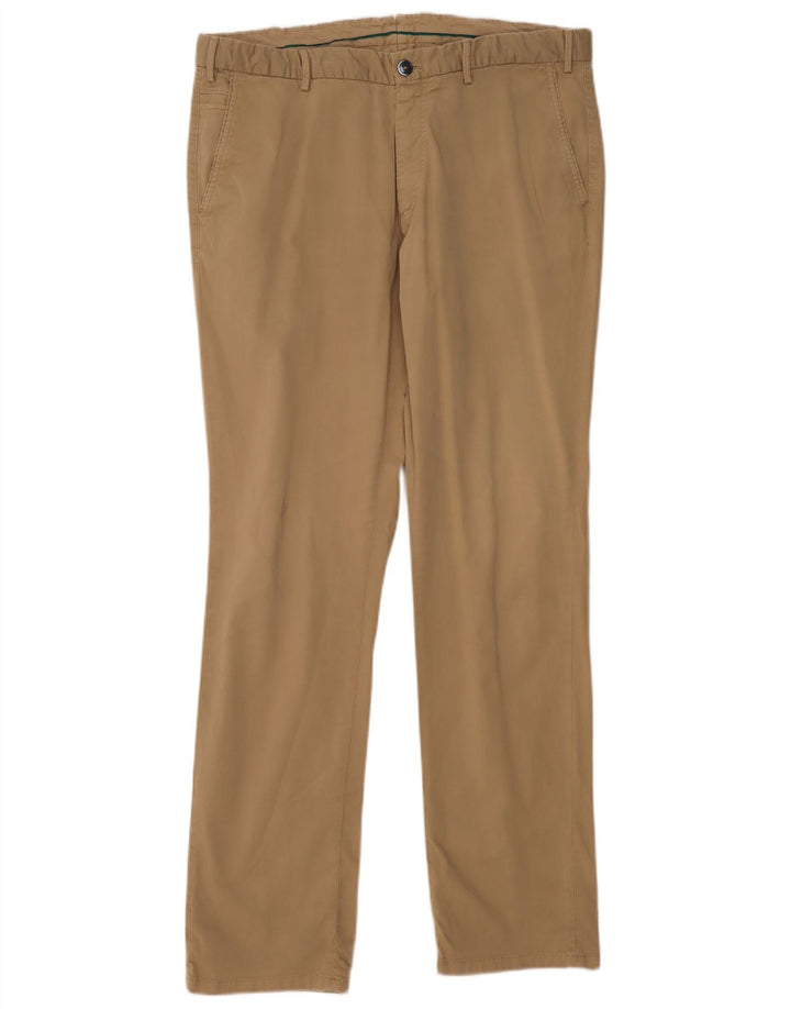 MASSIMO DUTTI Herre Slim Chino Bukser EU 48 XL W38 L34 Beige