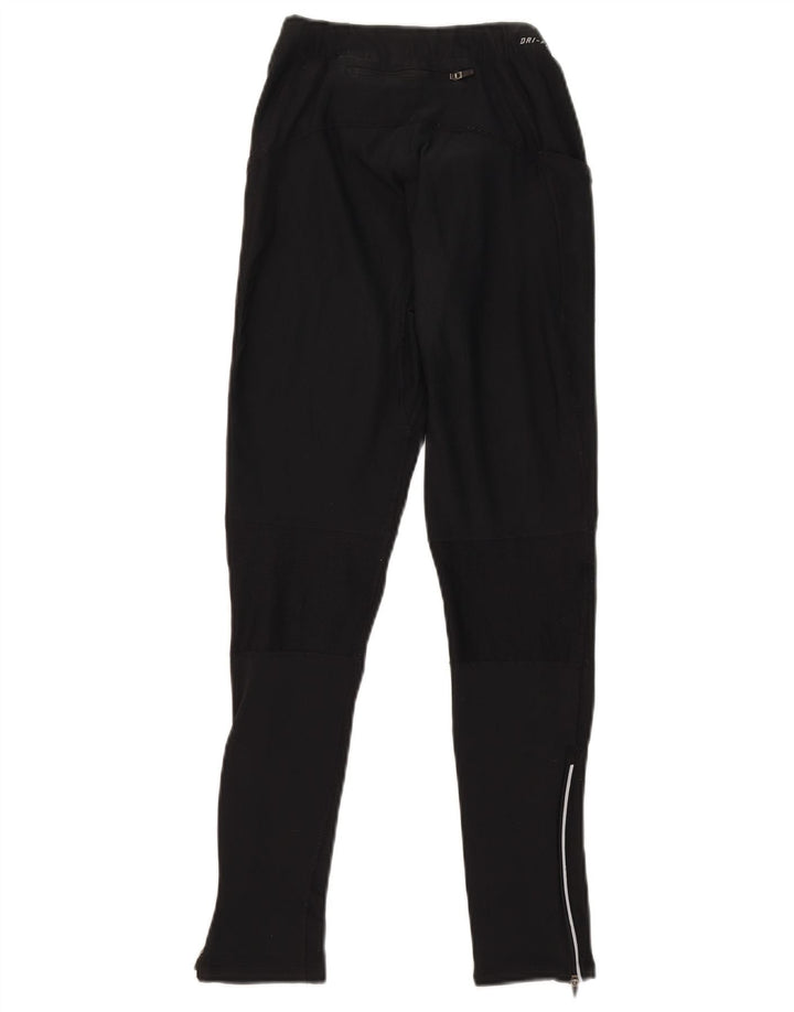 NIKE Womens Dri Fit Leggings UK 8 Small Black Polyester