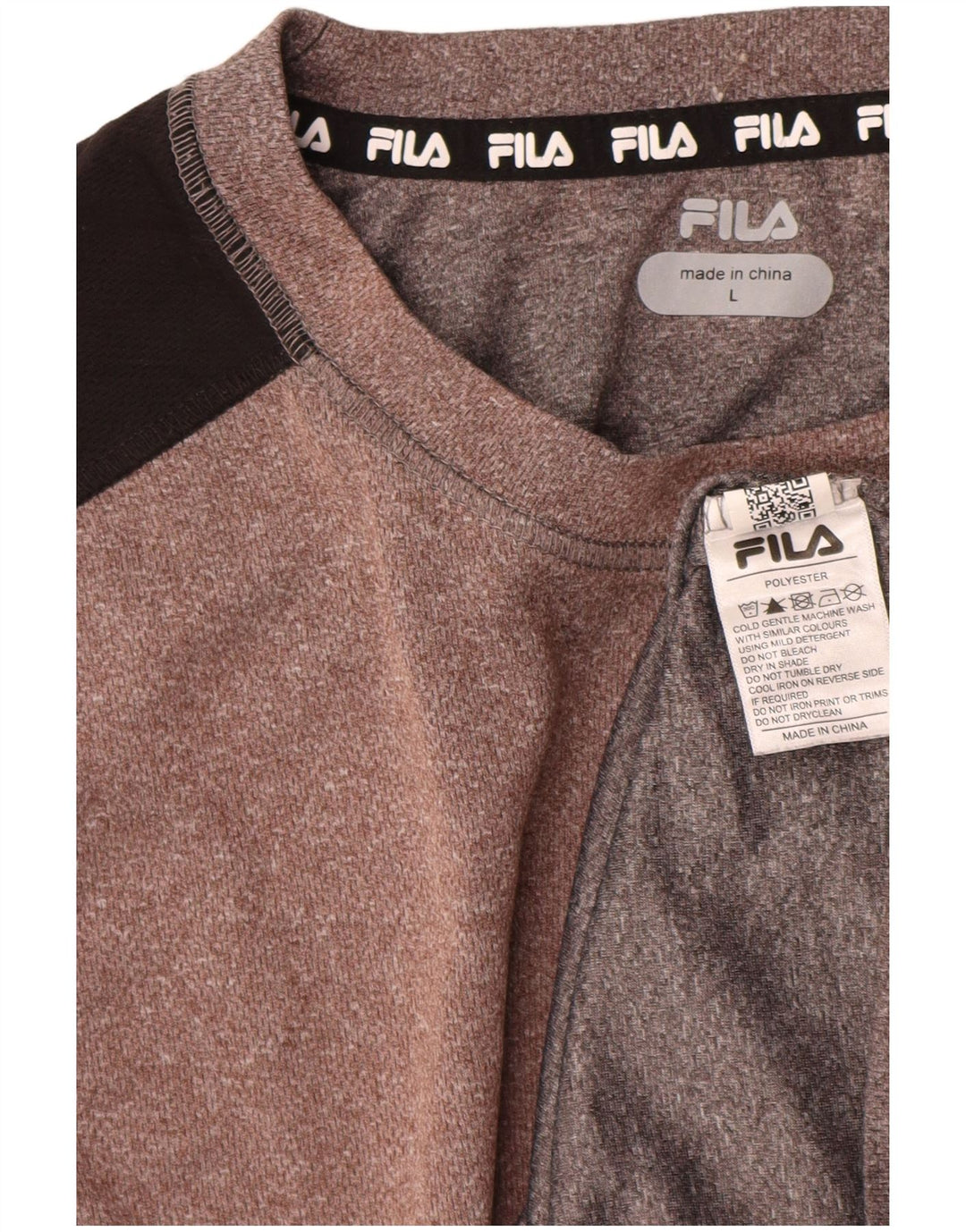 Fila Herre T-Shirt Top Stor Brun Colourblock Polyester