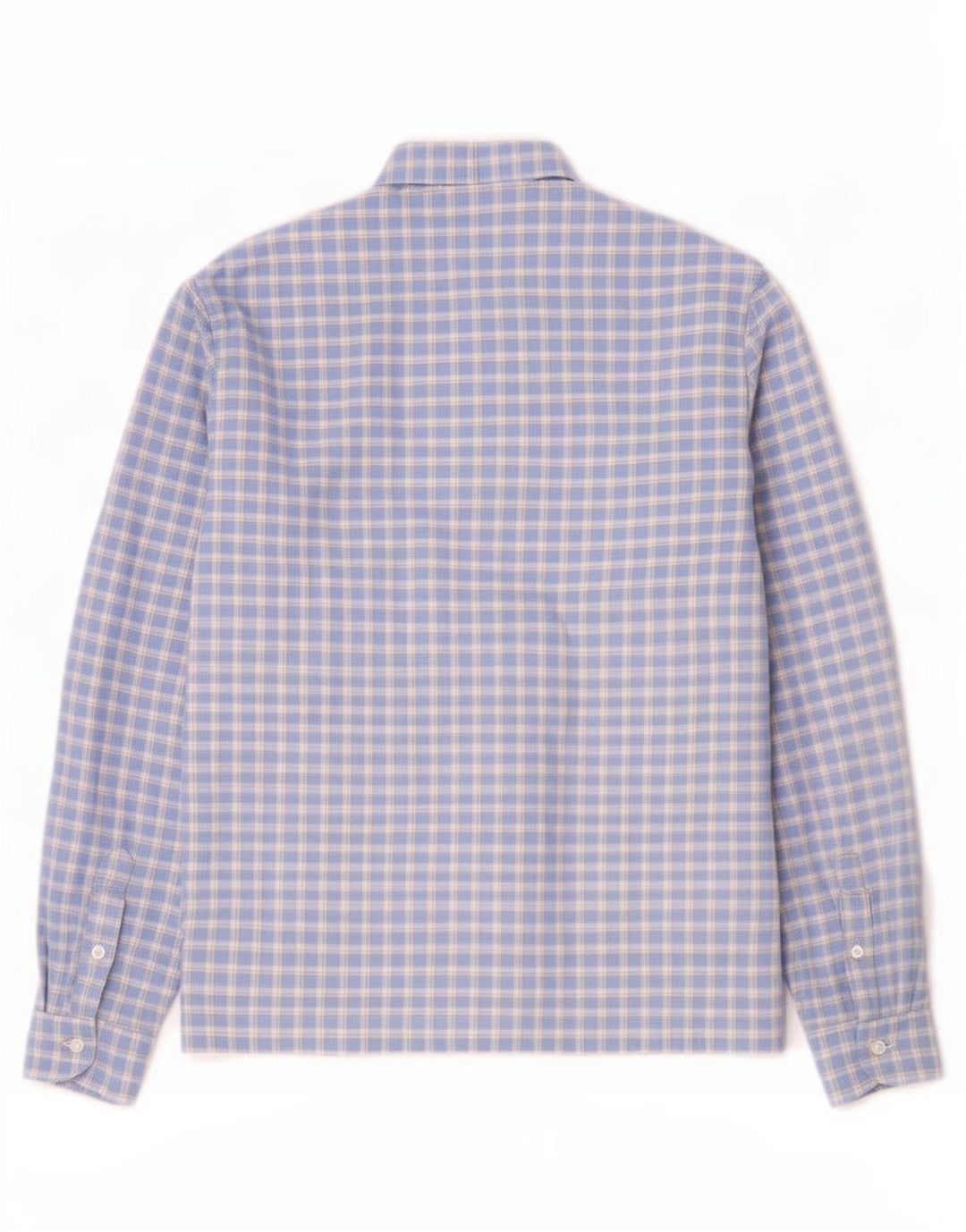Vintage kvinders flæse foran skjorte UK 16 Large Blue Check